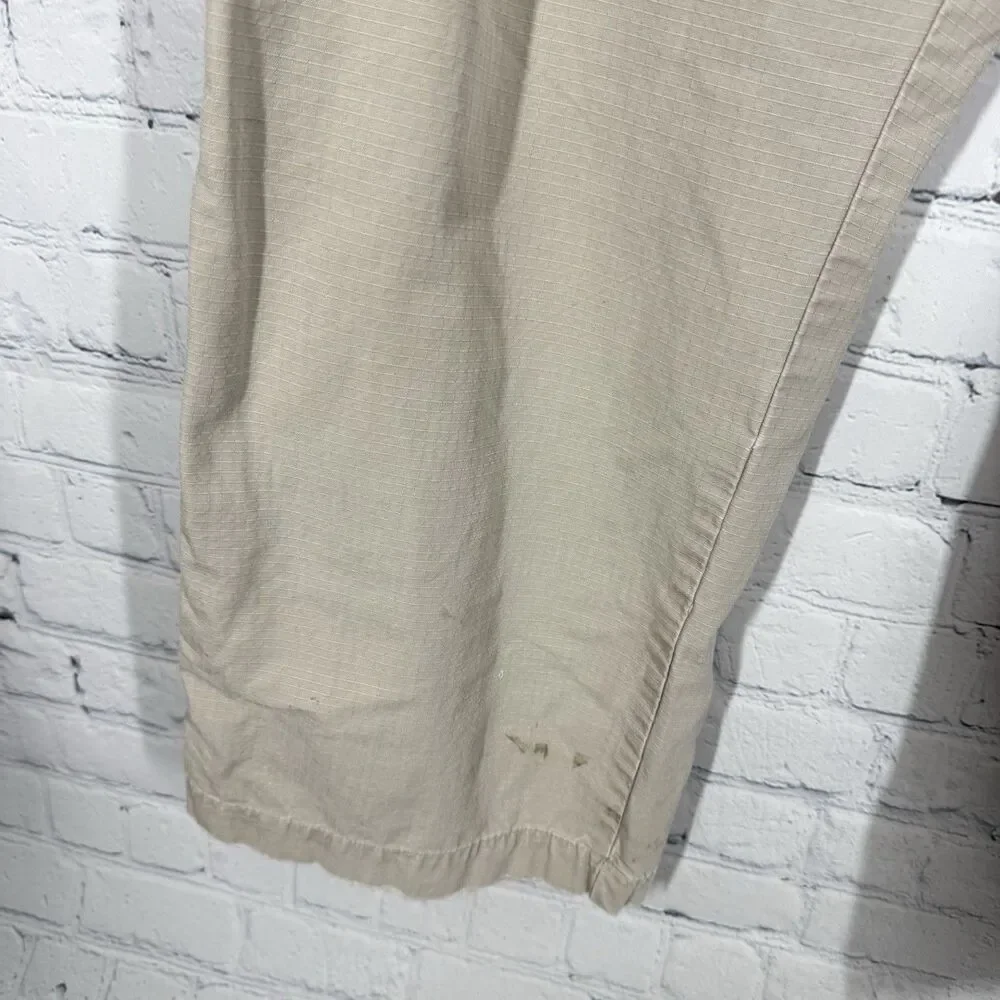 Cabelas Cargo Pants Men 36X32 Beige Hiking Outdoor Work Wear Farm Utility Casual